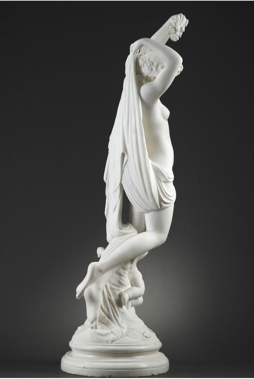 独角鹿西洋古董法国雕塑家Pradier新古典主义大理石人物雕塑晨 商品图2