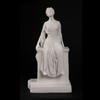 独角鹿西洋古董雕塑法国瓷都签名喷泉上的年轻女子素胎瓷雕像摆件 商品缩略图0