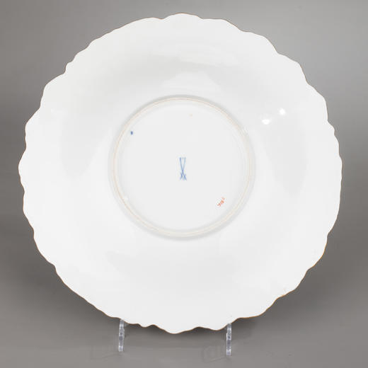 国内现货独角鹿西洋古董德国梅森瓷器B-Form系列红色鎏金大瓷盘 商品图4