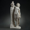 独角鹿西洋古董雕塑卡拉拉大理石《酒神女祭司与普里阿普斯》 商品缩略图0