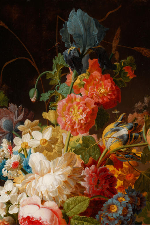 独角鹿西洋古董比利时画家Pieter Faes创作花卉静物布面油画 商品图3