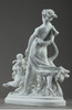 独角鹿西洋古董雕塑家Carrier-Belleuse素胎瓷 牵着母狮的狄安娜 商品缩略图3
