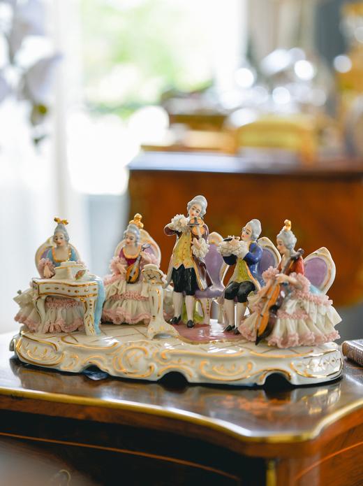 独角鹿西洋古董梅森瓷器花瓶瓷偶摆件杯碟下午茶套装烛台订金 商品图1