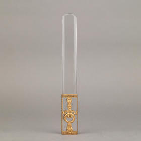 独角鹿西洋古董1890年代法国出品镀铜水晶裁纸刀开信刀