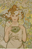 独角鹿西洋古董新艺术时期穆夏签名原版版画四时花卉Les Fleurs 商品缩略图4