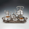 独角鹿西洋古董金银器工坊ODIOT签名洛可可风格纯银精雕茶具套件 商品缩略图0