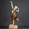 独角鹿西洋古董A.Gori签名出品东方舞伶主题铜鎏金及大理石雕塑 商品缩略图0
