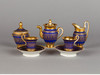 独角鹿西洋古董法国老巴黎瓷窑蓝釉描金微缩双人下午茶瓷器套装 商品缩略图1