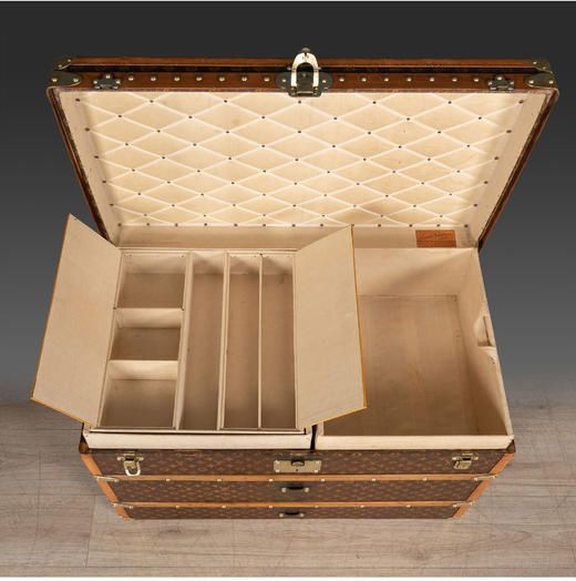 独角鹿西洋古董法国品牌Monogram经典老花款礼服箱行李箱旅行箱 商品图3