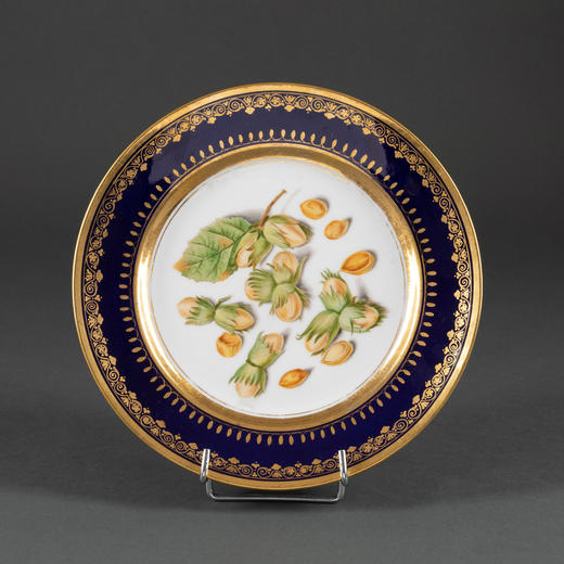 独角鹿西洋古董法国Darte frères Paris工坊出品水果主题瓷盘5件 商品图2