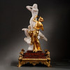 独角鹿西洋古董法国拿破仑三世时期铜鎏金大理石群雕雕塑的寓言 商品缩略图0