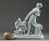独角鹿西洋古董雕塑家Carrier-Belleuse素胎瓷 牵着母狮的狄安娜 商品缩略图1