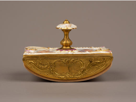 独角鹿西洋古董德国KPM Weichmalerei手绘贝壳涡卷纹文房套件 商品图4