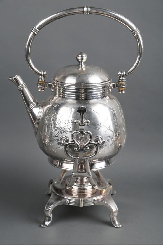 独角鹿西洋古董银器Christofle昆庭花卉Bambou竹节款下午茶套装 商品图2