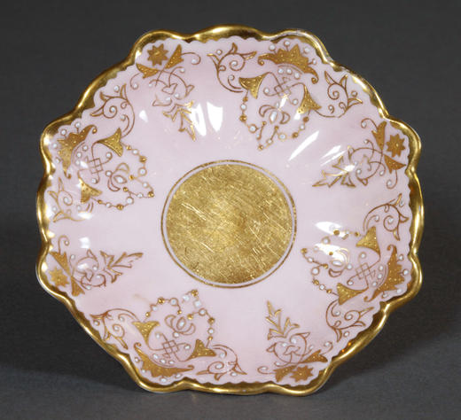 独角鹿西洋古董1880年代英国出品COALPORT出品粉色杯碟下午茶杯碟 商品图4