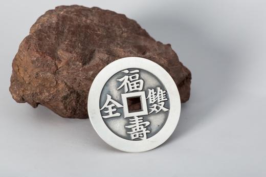矩德泉坊 纯银手作 福寿双全背五福（4.5厘米版）080 商品图3