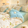 冬季牛奶绒床上用品四件套小清新法兰珊瑚绒被套加厚床单FYJ-MXG 商品缩略图1