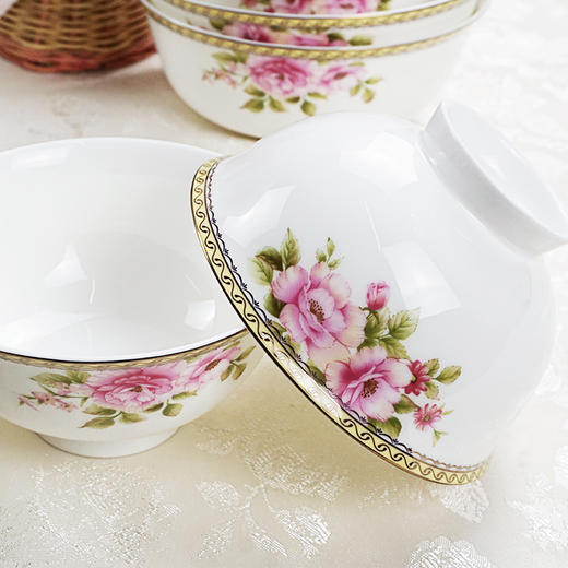 凡瑞斯骨瓷花田喜事10人用36头中餐具轻奢简约现代新中式骨瓷餐具家用套装送礼 商品图1