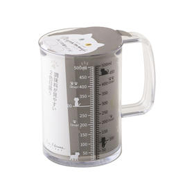 日本KAI贝印 Nyammy喵系列计量杯500ml测量度量杯烘焙日本原装进口