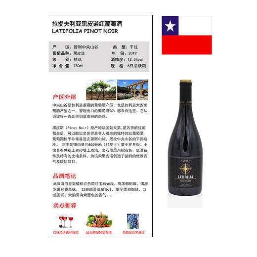 拉提夫利亚黑皮诺红葡萄酒 商品图1