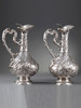 独角鹿西洋古董法国银匠工坊签名路易十五风纯银精雕水晶酒壶一对 商品缩略图4