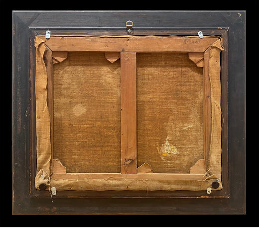 独角鹿西洋古董F.du.Puigaudeau签名油画作品《繁花盛开的柽柳》 商品图4