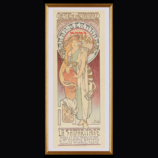 独角鹿西洋古董捷克穆夏签名版画《撒玛利亚女子La Samaritaine》 商品图0