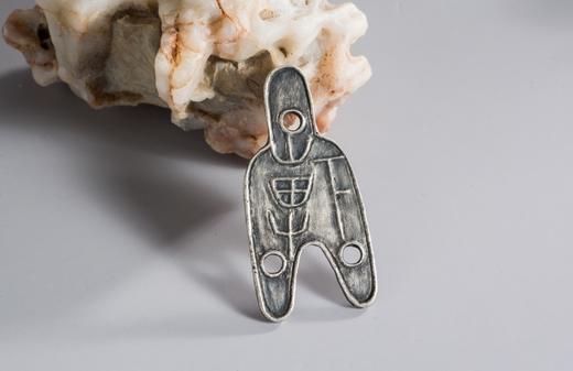 矩德泉坊 纯银手作 三孔布下专背十二朱（5.3厘米版）082 商品图3