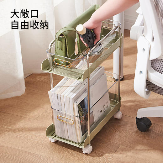 桌面化妆品大敞口收纳盒轻奢大容量抽屉式可移动置物架 商品图2