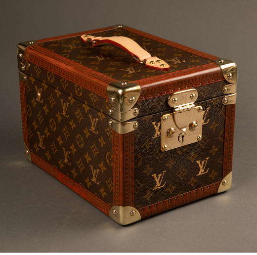 独角鹿西洋古董法国奢侈品牌经典Monogram烫金老花款手提梳妆箱 商品图4