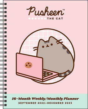 胖吉猫 克莱尔?贝尔顿 2023年周历 英文原版Pusheen 16-Month 2022-2023 Monthly/Weekly Planner Calendar