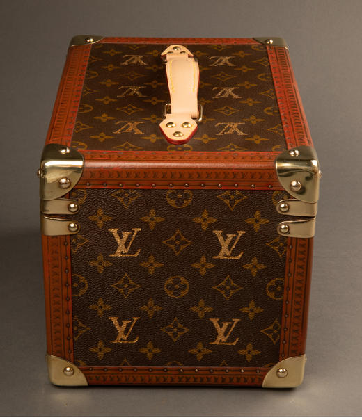 独角鹿西洋古董法国奢侈品牌经典Monogram烫金老花款手提梳妆箱 商品图3