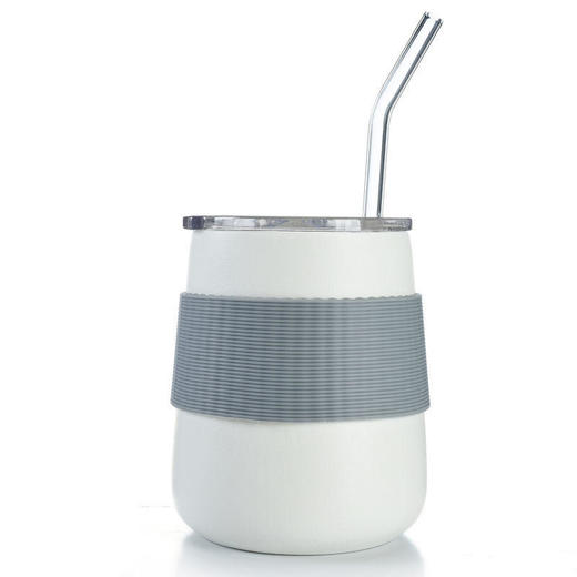 泡茶办公杯创意简约马克杯茶杯陶瓷杯带盖办公室随手杯水杯吸管杯 商品图0