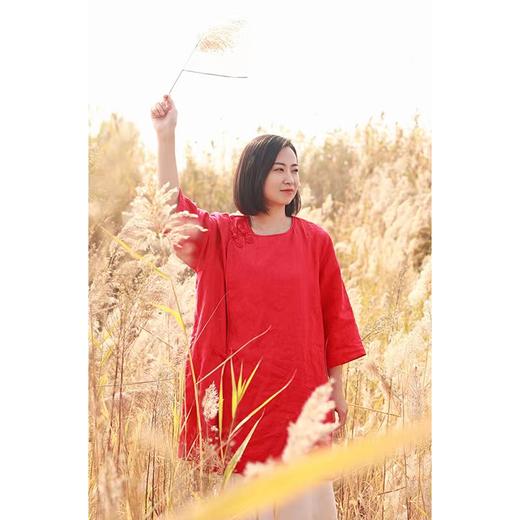 【抖音专属】斜襟连衣裙（22807128-丹雘） 商品图2