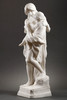 独角鹿西洋古董比利时Alphonse Van出品母子主题卡拉拉大理石雕像 商品缩略图2