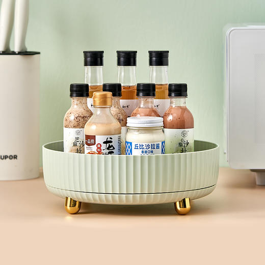 调料置物架家用旋转厨房台面专用多功能大容量调料收纳盘 商品图0