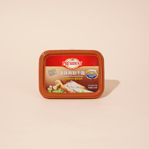 总统涂抹再制干酪(菌菇风味)200G 商品图0