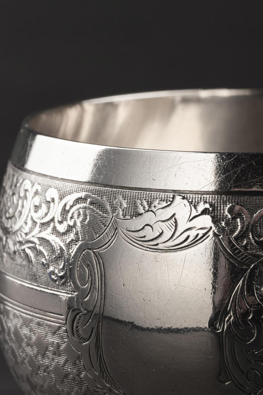 独角鹿西洋古董银器19世纪末20世纪初法国出品纯银咖啡杯/茶杯 商品图3