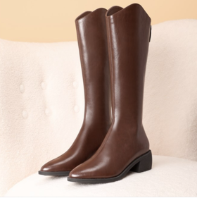 百货世界-森达瘦瘦中筒靴