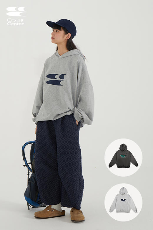 CryingCenter 两种好穿的灰 下垂连帽卫衣 哭喊中心 商品图5
