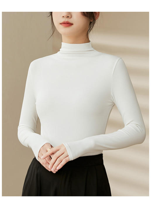 半高领打底衫女秋冬内搭磨毛上衣7227 商品图1