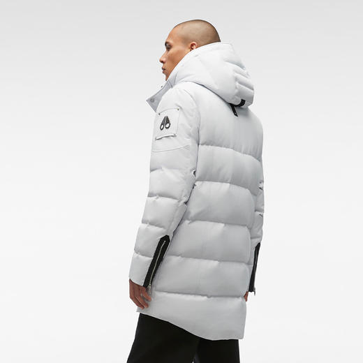 MOOSE KNUCKLES 男士金属驼鹿指关节徽标绗缝连帽羽绒服 米白色 M32MP221N 981 商品图1