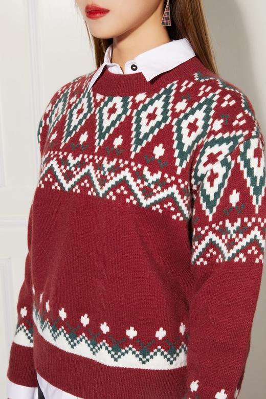 amadella 红色花纹针织上衣 10583 商品图2