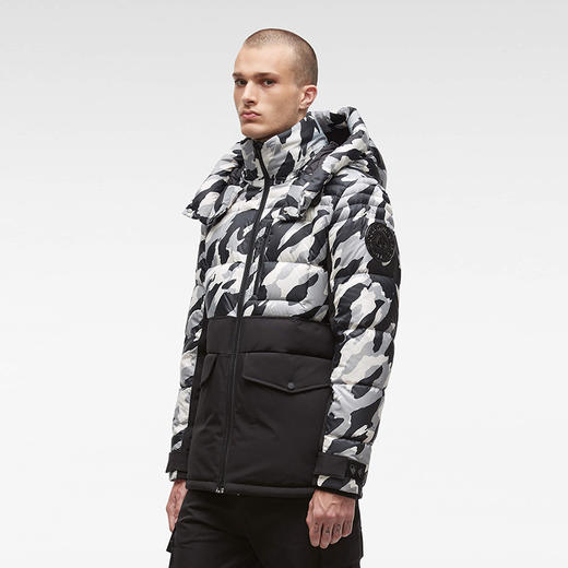 MOOSE KNUCKLES 男士驼鹿指关节徽标连帽羽绒服 混色 M32MJ139H 1042 商品图0