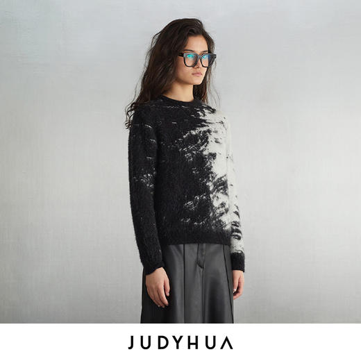 JUDYHUA 泼墨提花针织上衣 商品图1