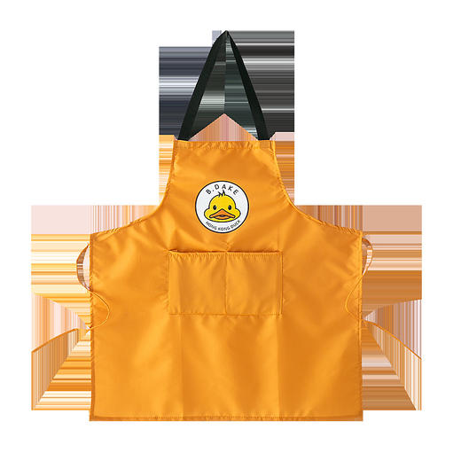 「防水防污易清洗」黄鸭款围裙 厨房用品挂脖厨房加厚款围裙防水防油做饭围裙罩衣餐饮用具 商品图4