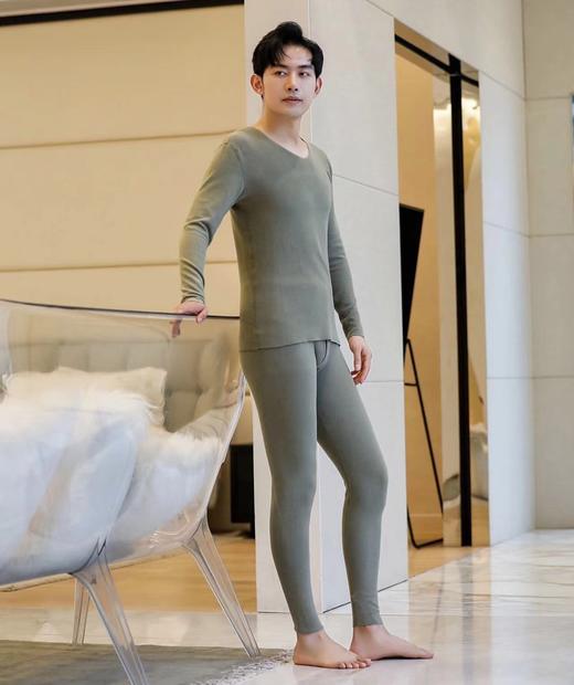 已下架】轻盈、柔软、韧性好 | 欧戴斯 男士羊绒蛋白养肤保暖内衣套装[福利品] 商品图1