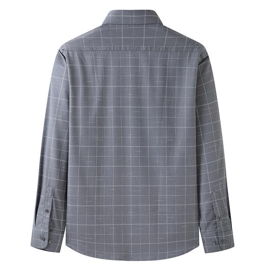 【特】【新款DDA】大依优型大码男装衬衫长袖格子衬衣宽松休闲商务男士上衣 商品图2