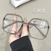 粗边框奶白色眼镜框女 圆脸适合的眼镜 平光镜ykk05 商品缩略图2