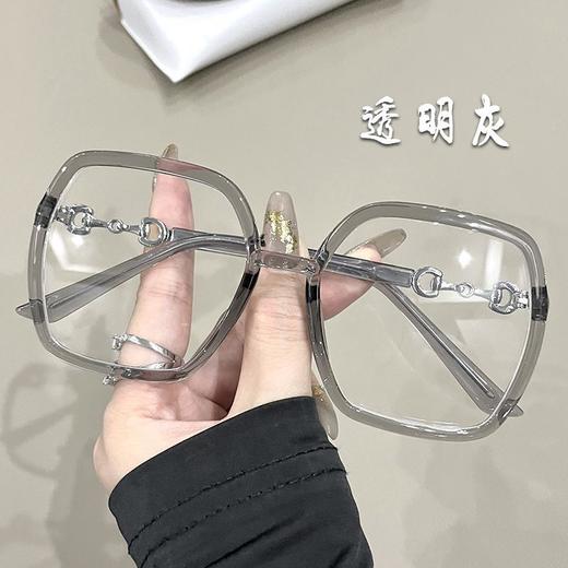粗边框奶白色眼镜框女 圆脸适合的眼镜 平光镜ykk05 商品图2